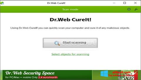 Posnetek zaslona Dr.Web CureIt Windows 8