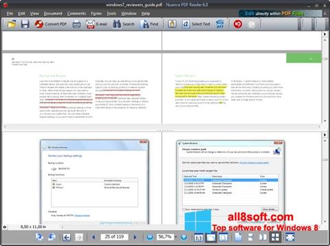 Posnetek zaslona Nuance PDF Reader Windows 8