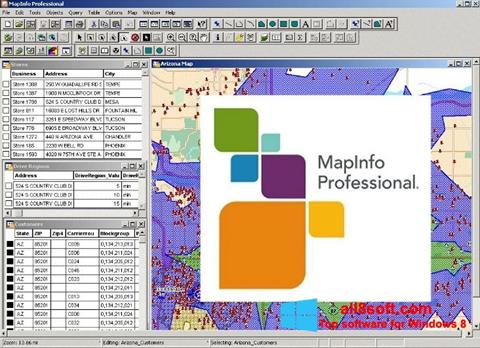 Posnetek zaslona MapInfo Professional Windows 8