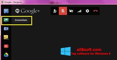 Posnetek zaslona Hangouts Windows 8