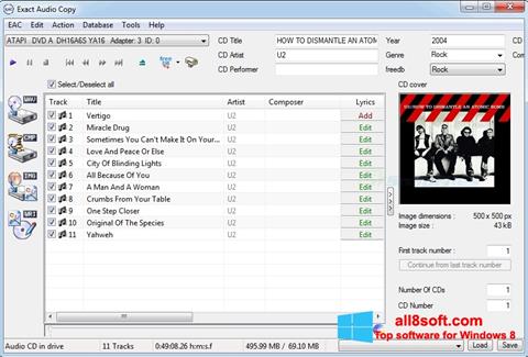 Posnetek zaslona Exact Audio Copy Windows 8