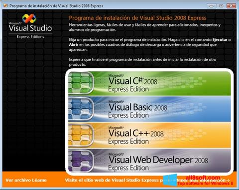 Posnetek zaslona Microsoft Visual Studio Express Windows 8