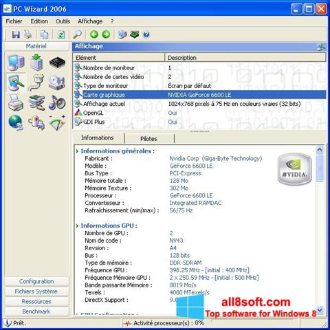 Posnetek zaslona PC Wizard Windows 8