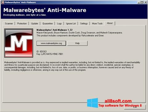 Posnetek zaslona Malwarebytes Anti-Malware Free Windows 8