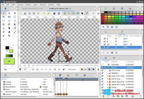 Posnetek zaslona Synfig Studio Windows 8