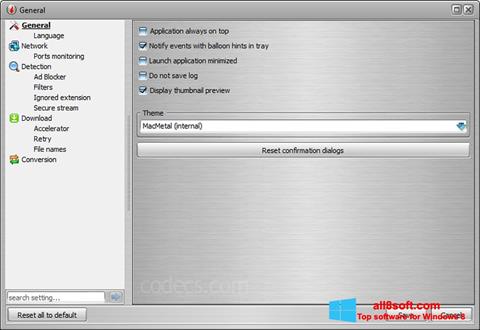 Posnetek zaslona VSO Downloader Windows 8