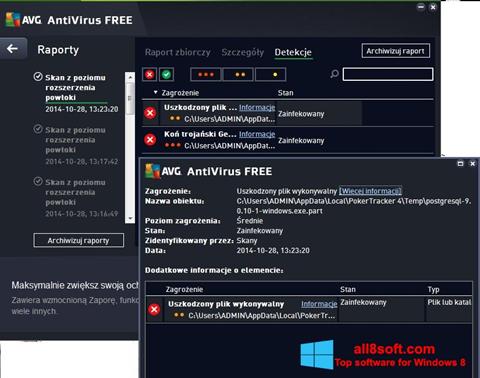 Posnetek zaslona AVG AntiVirus Free Windows 8