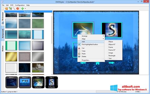 Posnetek zaslona DVDStyler Windows 8