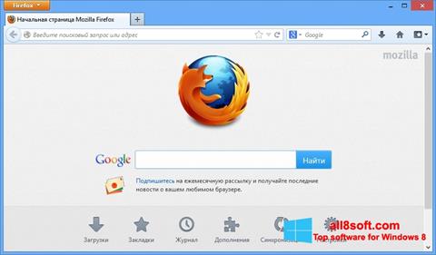 Posnetek zaslona Mozilla Firefox Windows 8