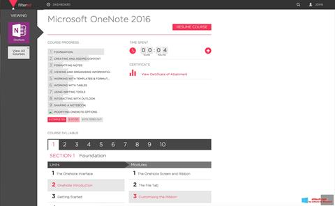 Posnetek zaslona Microsoft OneNote Windows 8