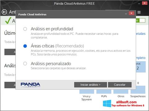 Posnetek zaslona Panda Cloud Windows 8