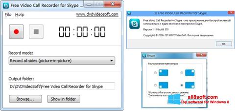 Posnetek zaslona Free Video Call Recorder for Skype Windows 8