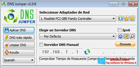 Posnetek zaslona DNS Jumper Windows 8