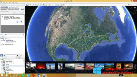 Posnetek zaslona Google Earth Windows 8