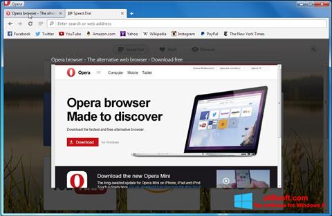 Posnetek zaslona Opera Developer Windows 8