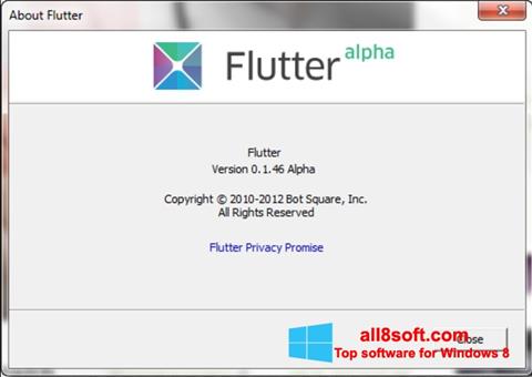 Posnetek zaslona Flutter Windows 8