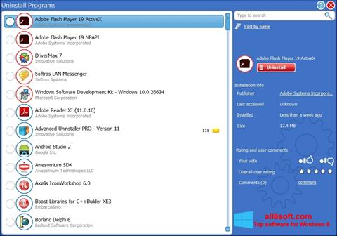 Posnetek zaslona Advanced Uninstaller PRO Windows 8