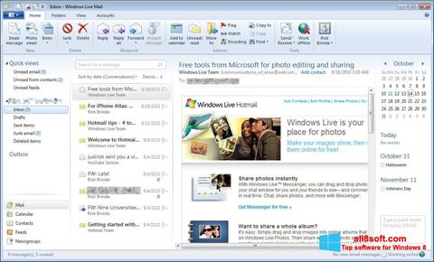 Posnetek zaslona Windows Live Mail Windows 8