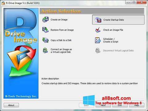 Posnetek zaslona R-Drive Image Windows 8