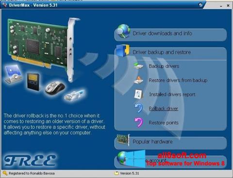 Posnetek zaslona Driver Cleaner Windows 8