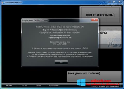 Posnetek zaslona FastPictureViewer Windows 8