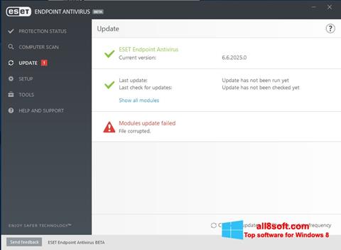 Posnetek zaslona ESET Endpoint Antivirus Windows 8