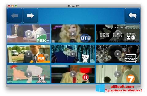 Posnetek zaslona Crystal TV Windows 8