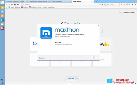 Posnetek zaslona Maxthon Windows 8