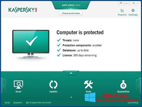 Posnetek zaslona Kaspersky AntiVirus Windows 8