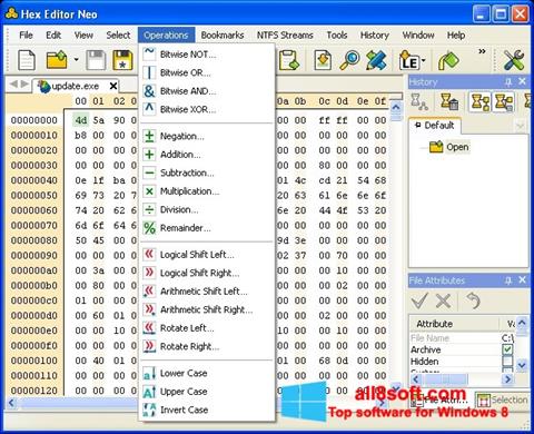 Posnetek zaslona Hex Editor Neo Windows 8
