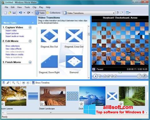 Posnetek zaslona Windows Movie Maker Windows 8