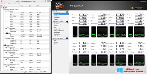 Posnetek zaslona AMD Overdrive Windows 8