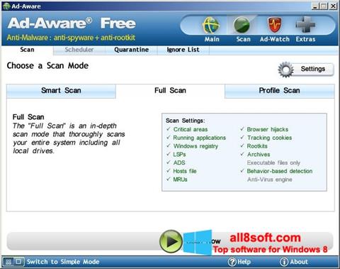 Posnetek zaslona Ad-Aware Free Windows 8