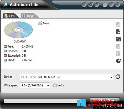Posnetek zaslona Astroburn Lite Windows 8