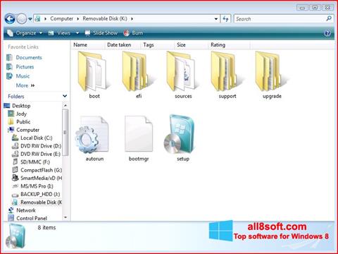 Posnetek zaslona Windows 7 USB DVD Download Tool Windows 8