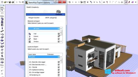 Posnetek zaslona ArchiCAD Windows 8