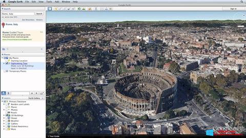 Posnetek zaslona Google Earth Pro Windows 8