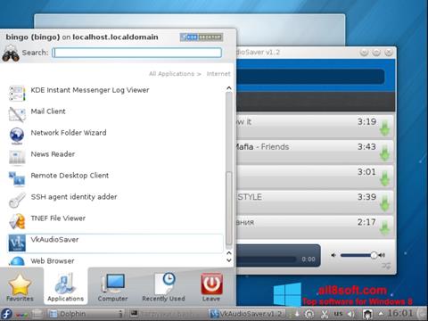 Posnetek zaslona VkAudioSaver Windows 8