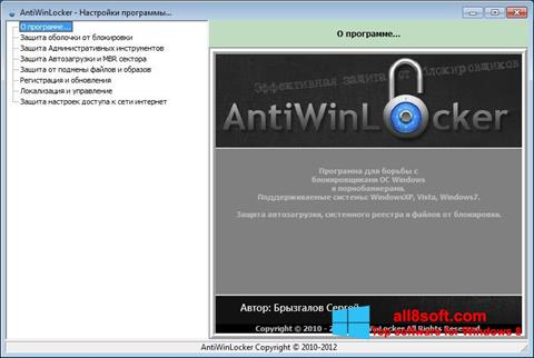 Posnetek zaslona AntiWinLocker Windows 8