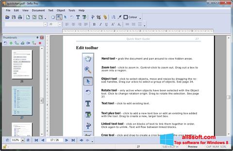 Posnetek zaslona Infix PDF Editor Windows 8