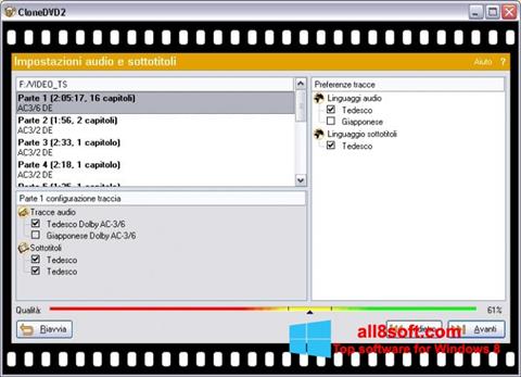 Posnetek zaslona CloneDVD Windows 8