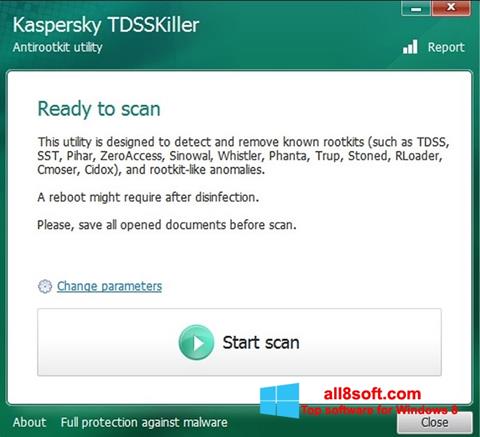 Posnetek zaslona Kaspersky TDSSKiller Windows 8