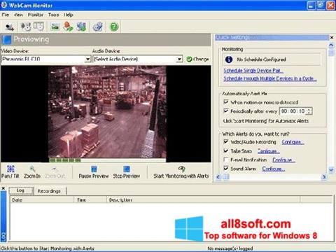 Posnetek zaslona WebCam Monitor Windows 8