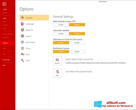Posnetek zaslona PDF Architect Windows 8