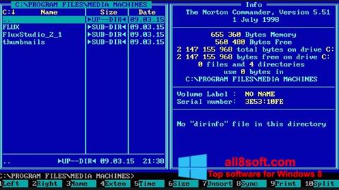 Posnetek zaslona Norton Commander Windows 8