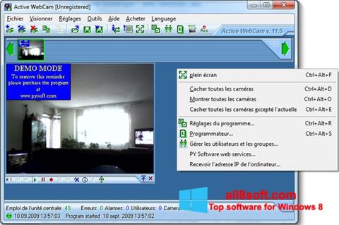 Posnetek zaslona Active WebCam Windows 8