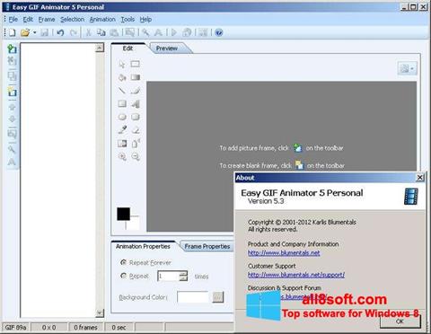 Posnetek zaslona Easy GIF Animator Windows 8