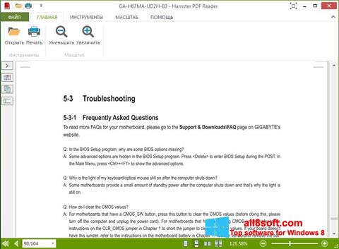 Posnetek zaslona Hamster PDF Reader Windows 8