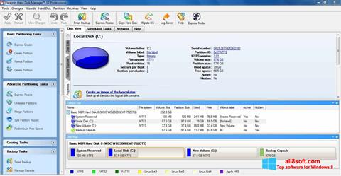 Posnetek zaslona Paragon Hard Disk Manager Windows 8
