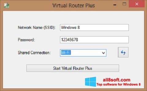 Posnetek zaslona Virtual Router Plus Windows 8